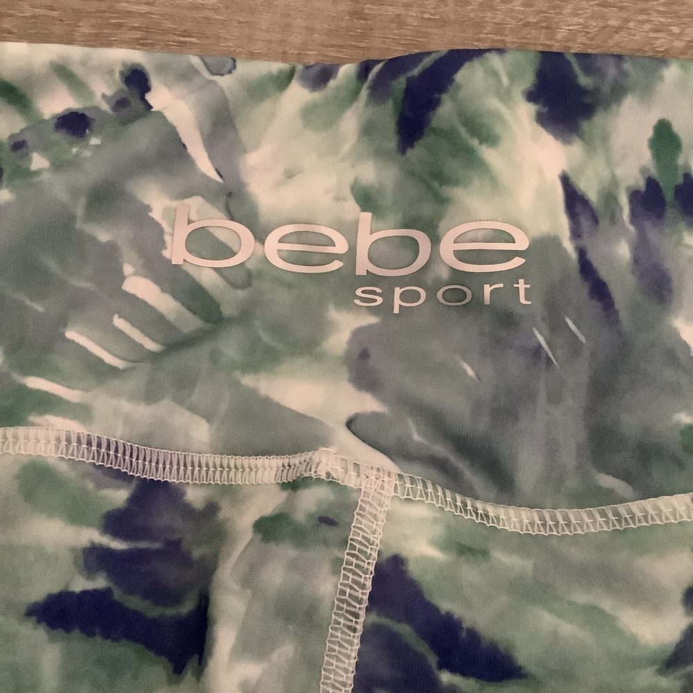 Bebe Sport Blue and Green Tie-Dye Shorts - Picture 4 of 5